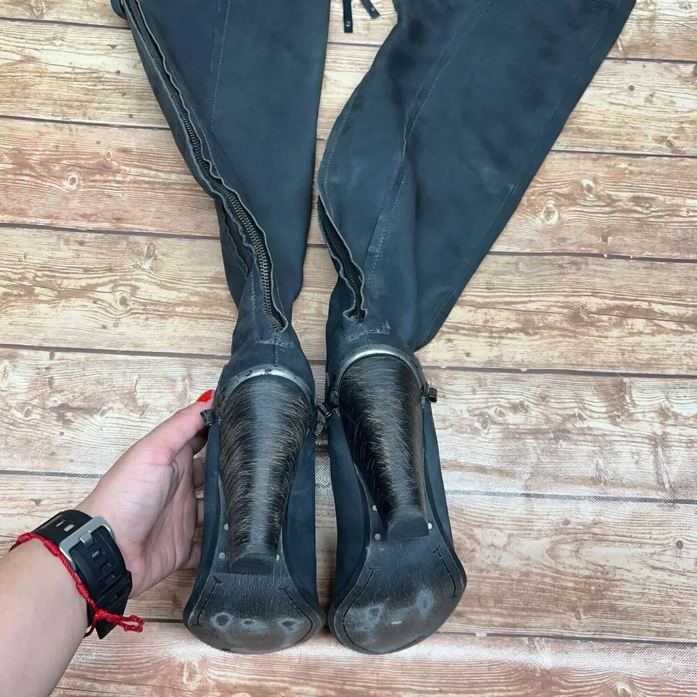 Sam Edelman NORWICK 6.5 M  Boots Black‎ Over Knee Heel